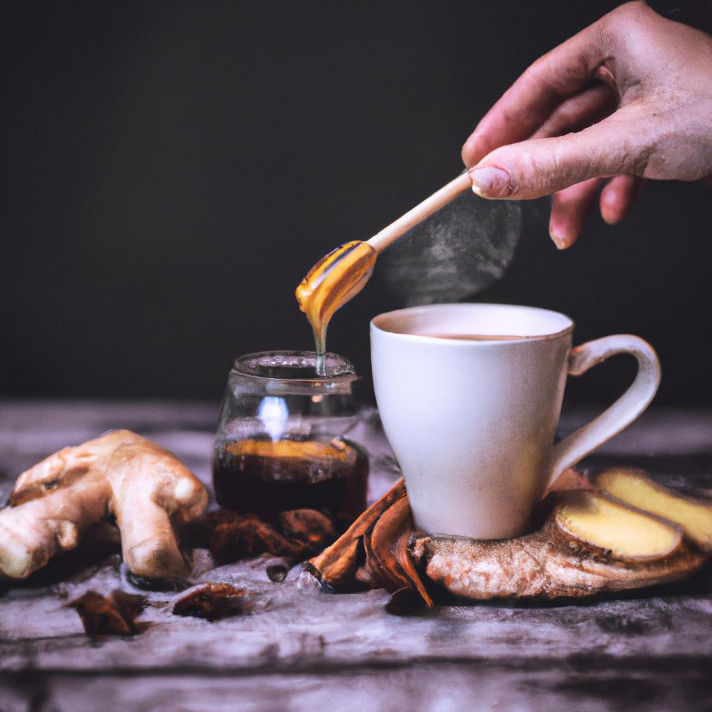 Enhance the flavor and benefits of ginger coffee with honey and spices