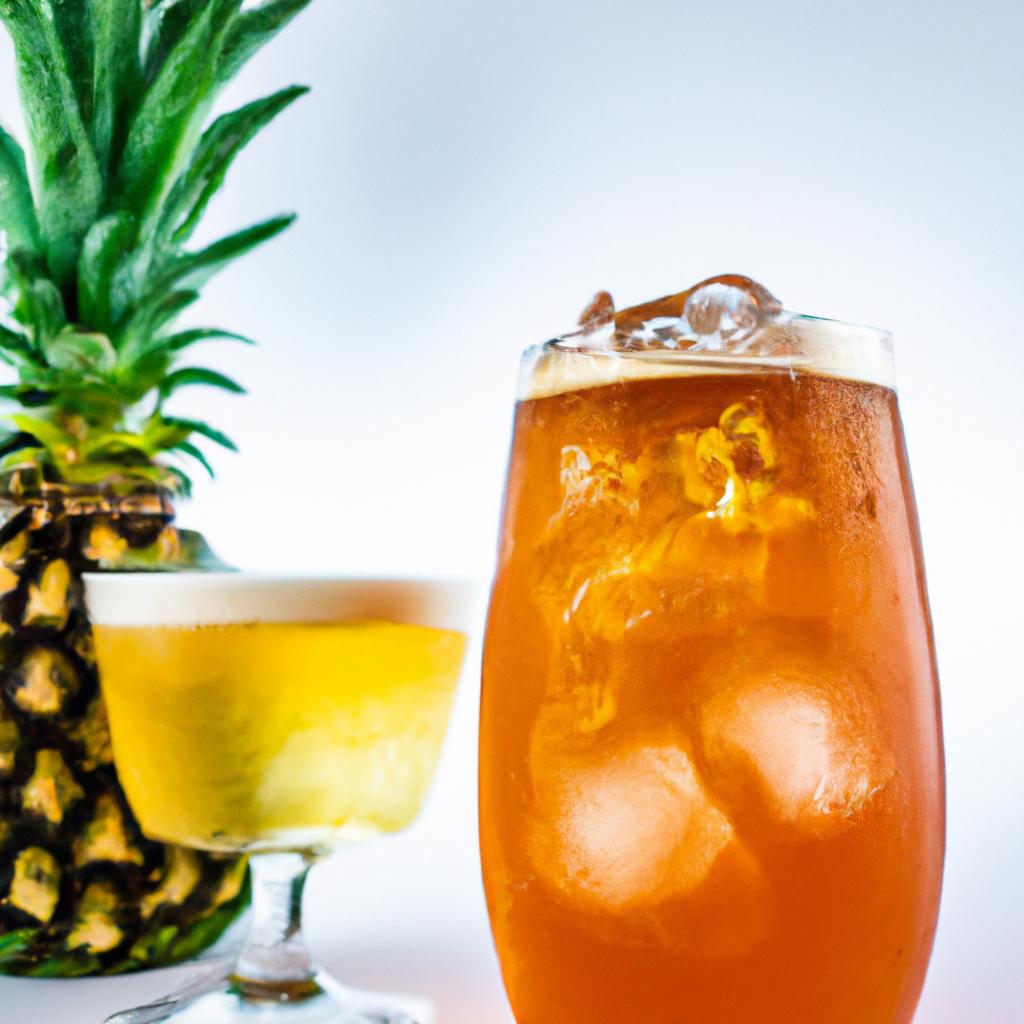 Transport yourself to a tropical paradise with this sweet and tangy pineapple-ginger beer concoction.