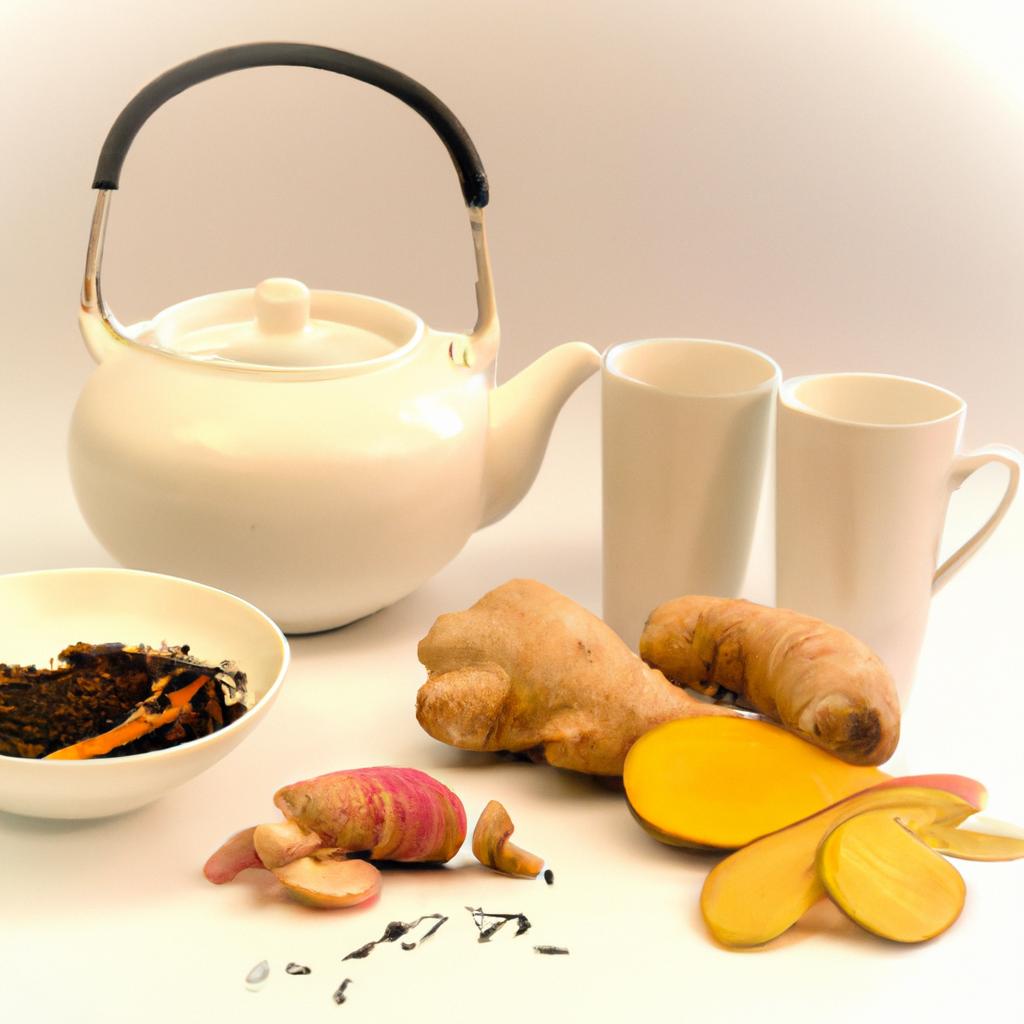Brew your own ginger peach turmeric tea with fresh ingredients for a natural boost of wellness.