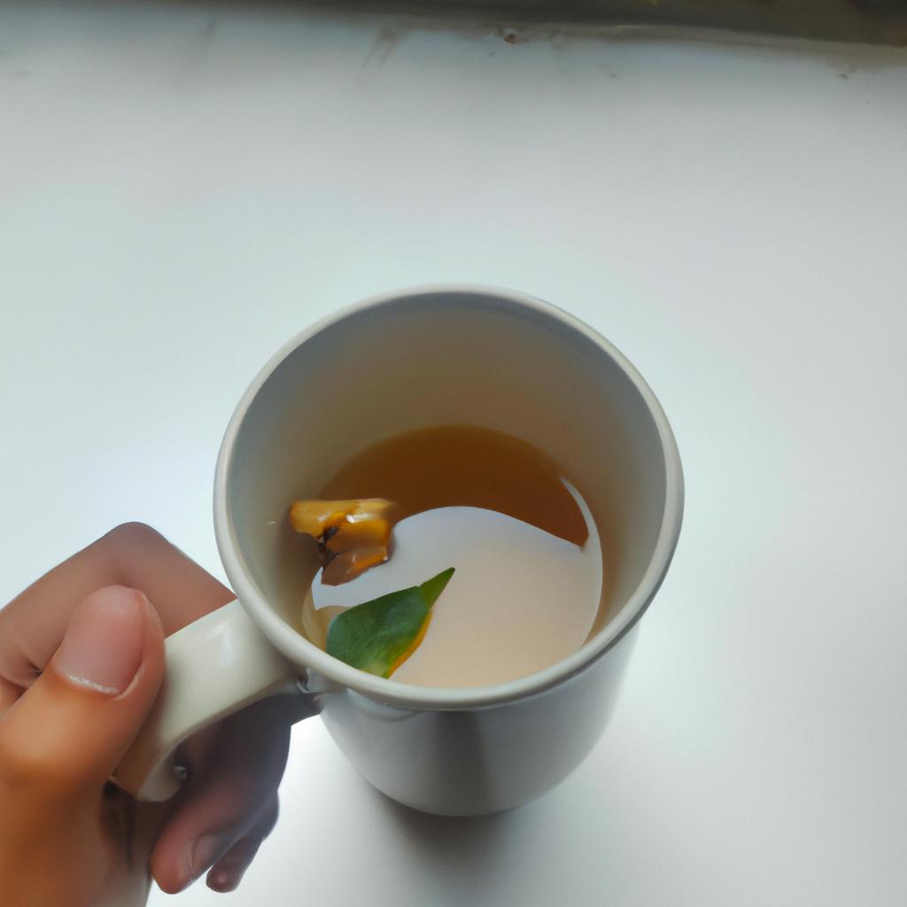Relaxing with a cup of Ginger Tea