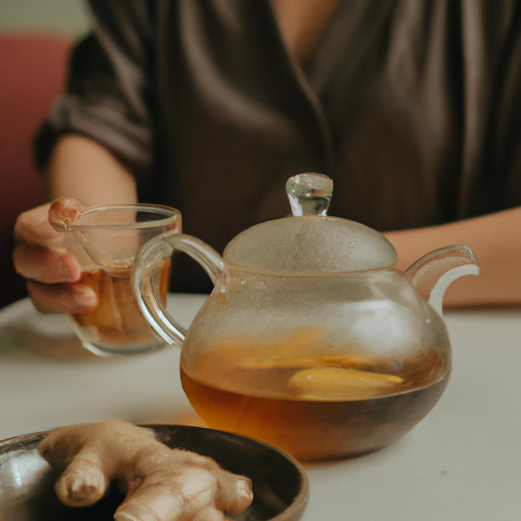 Sipping on some warm ginger tea - the perfect way to relax