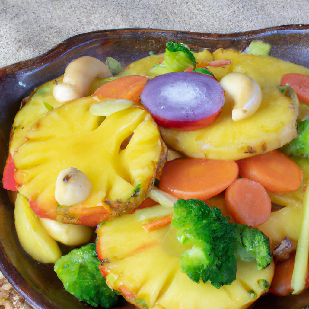 Add some zing to your stir-fry with the tropical flavors of pineapple and ginger
