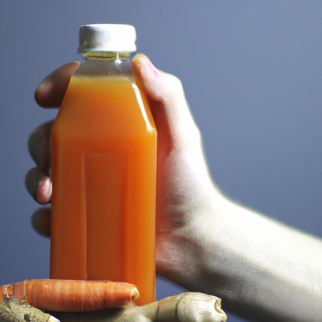 Take your carrot and ginger juice on the go with a convenient and delicious bottle.