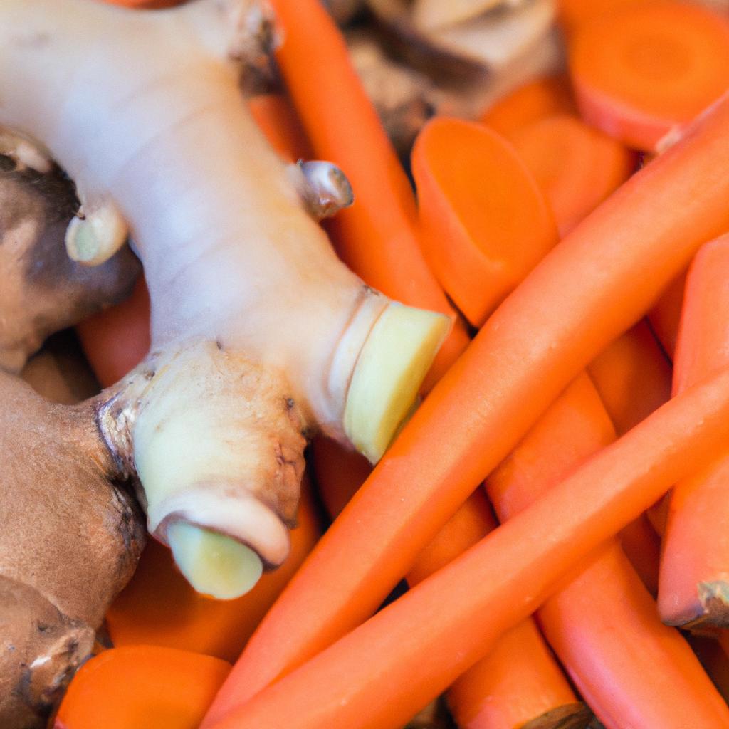 Discover the nutritional value of the ingredients in carrot and ginger juice with this up-close look.