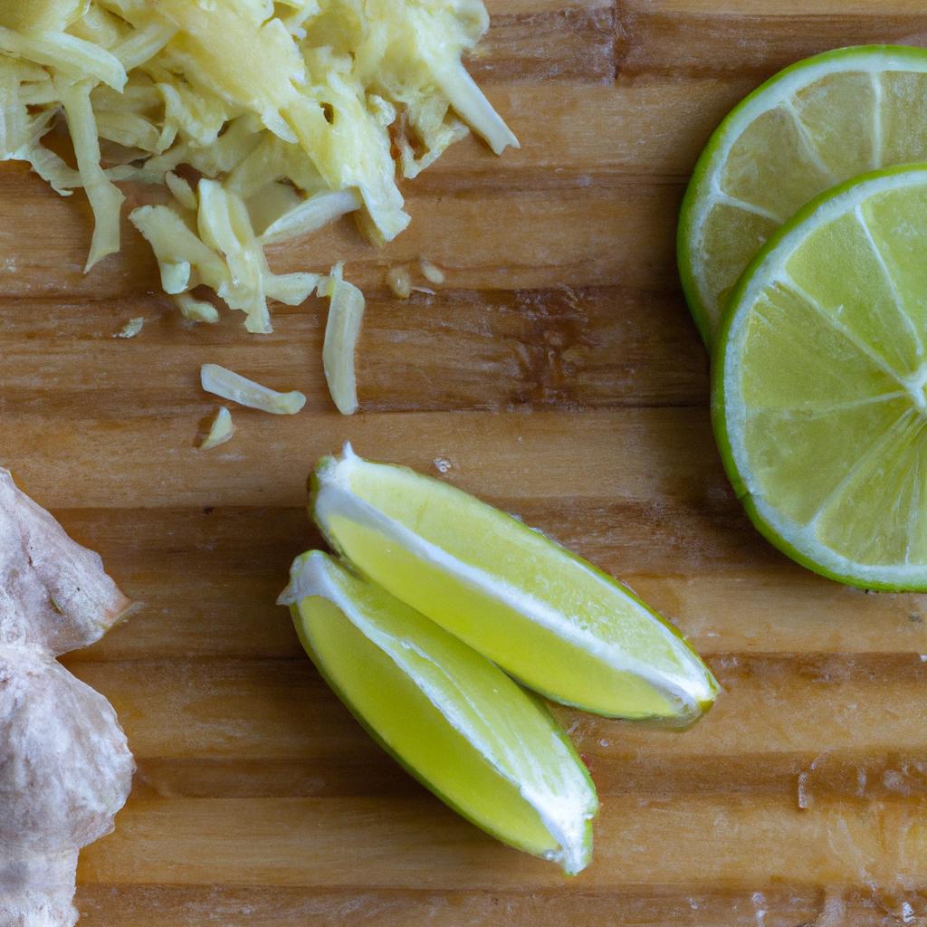 Spice up your culinary game with fresh ginger and lime ingredients.