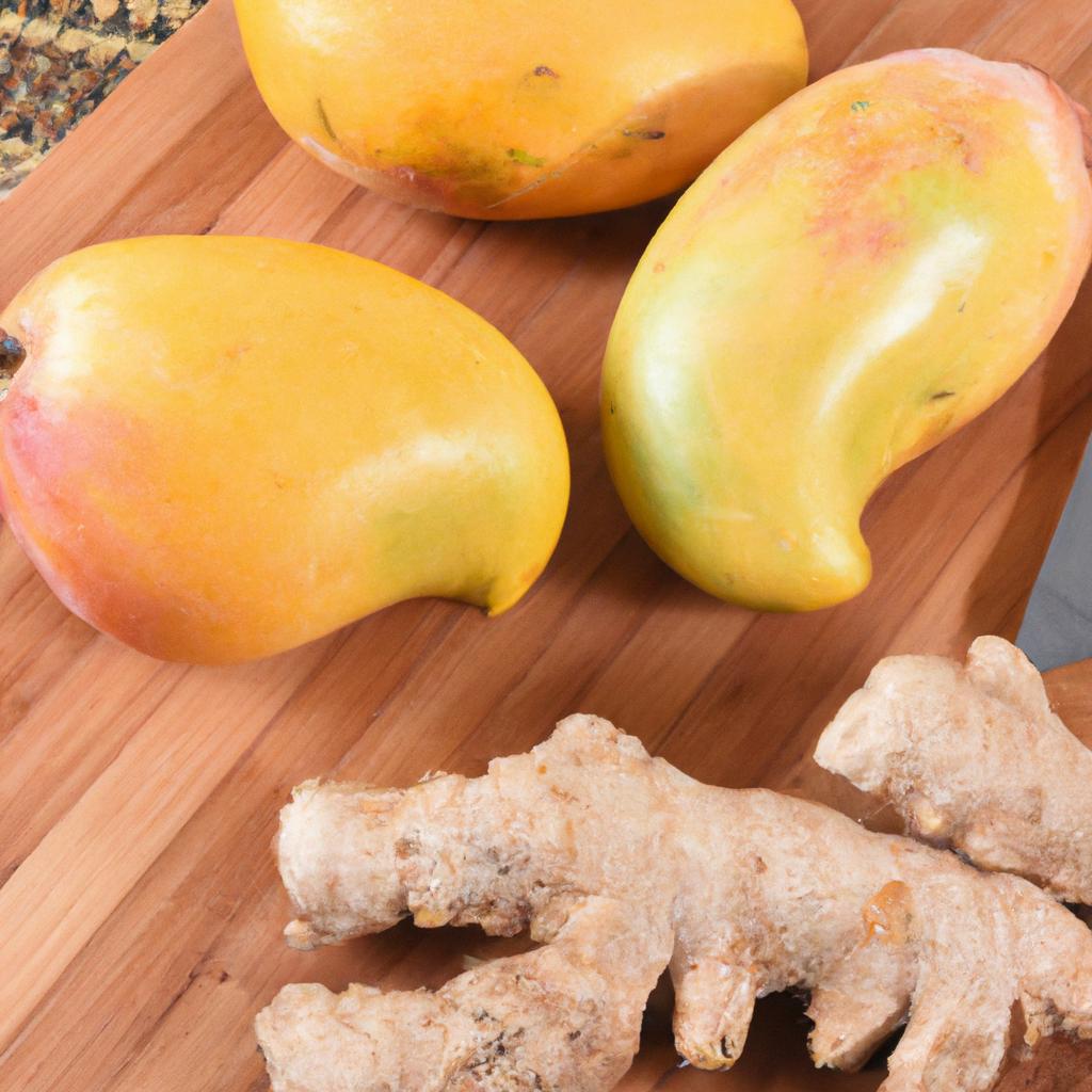 Use fresh ginger and ripe mangoes to make a delicious and healthy cup of mango ginger tea.