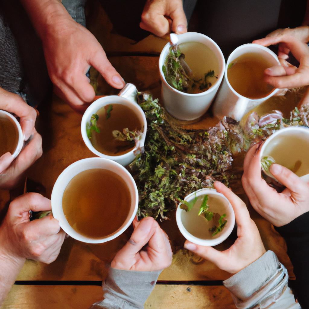 Sharing the benefits of ginger thyme tea with friends
