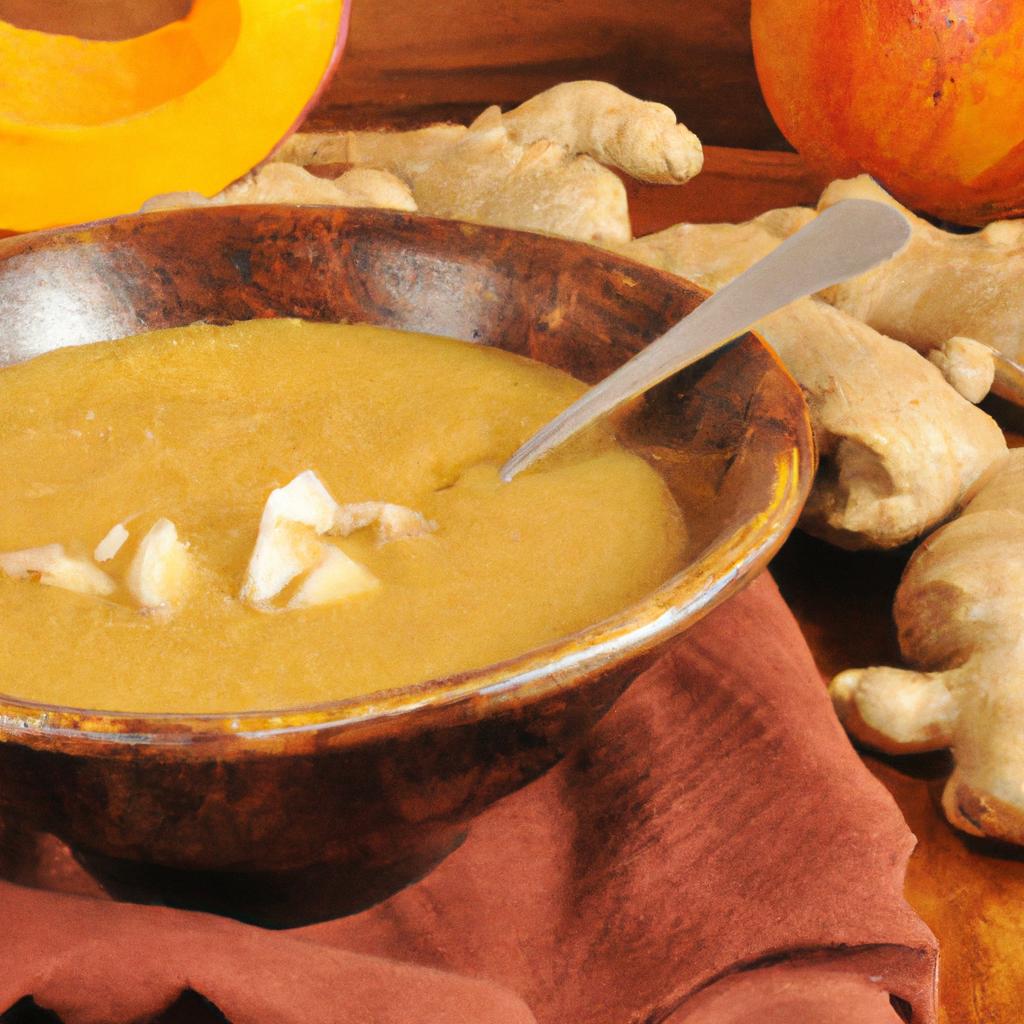 Ginger and pumpkin make a delicious and low FODMAP soup that can warm you up on a chilly day.