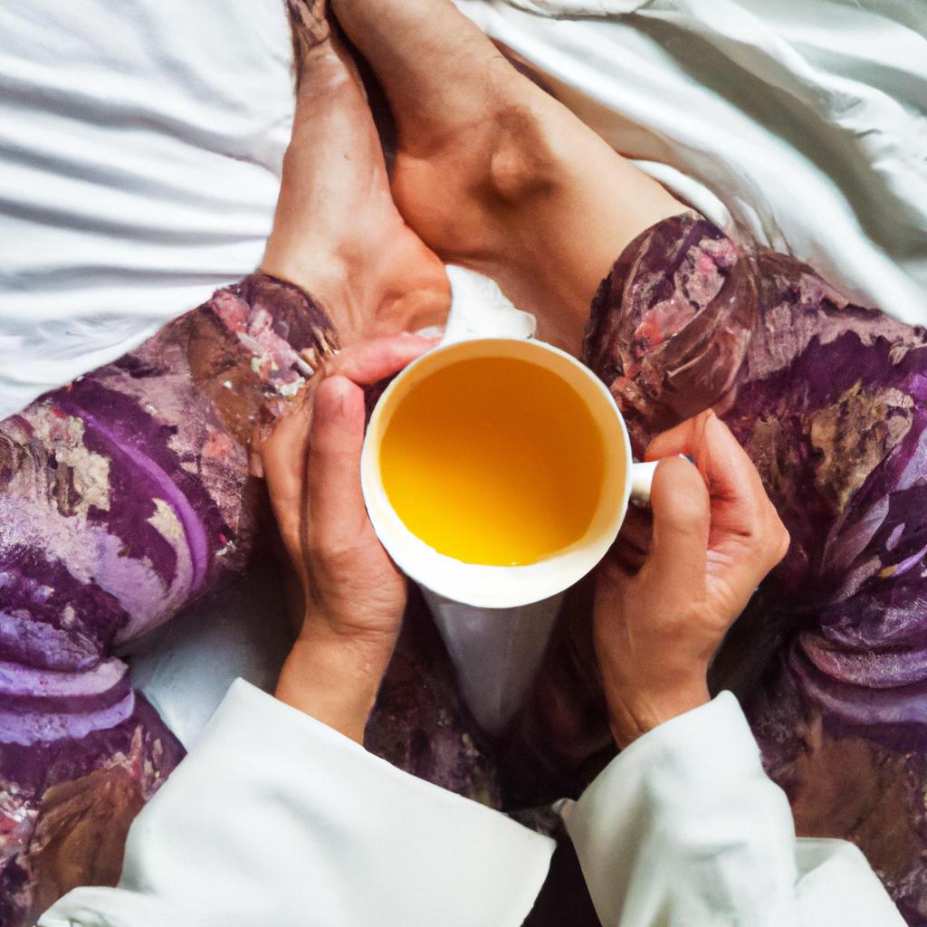 Drinking ginger and turmeric tea before bed can help promote relaxation and improve sleep quality.