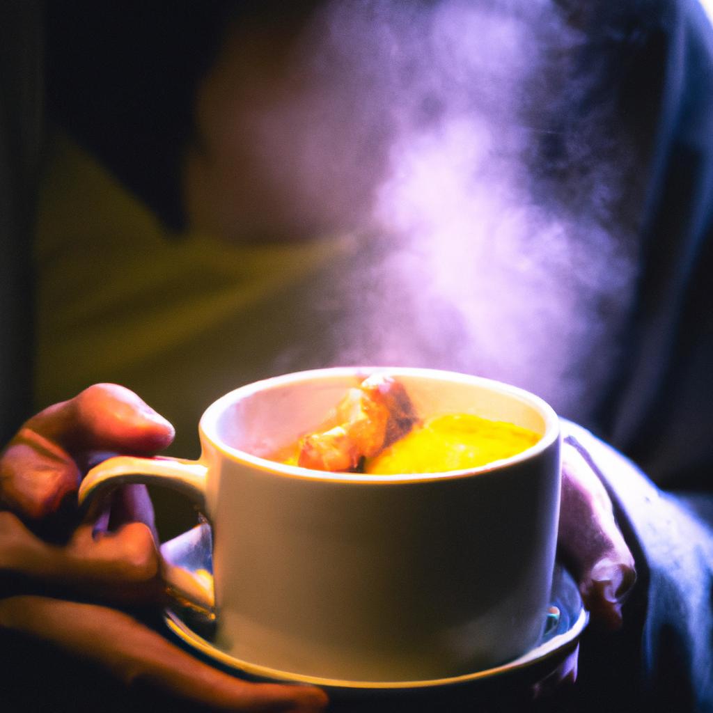 Sip on lemon ginger turmeric tea for a warm and comforting drink with health benefits.